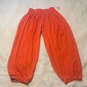 Free People-FP Movement Comfortable Stylish Women's Orange Jogger Pants